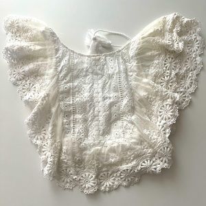 Free people white lace crop top XS
